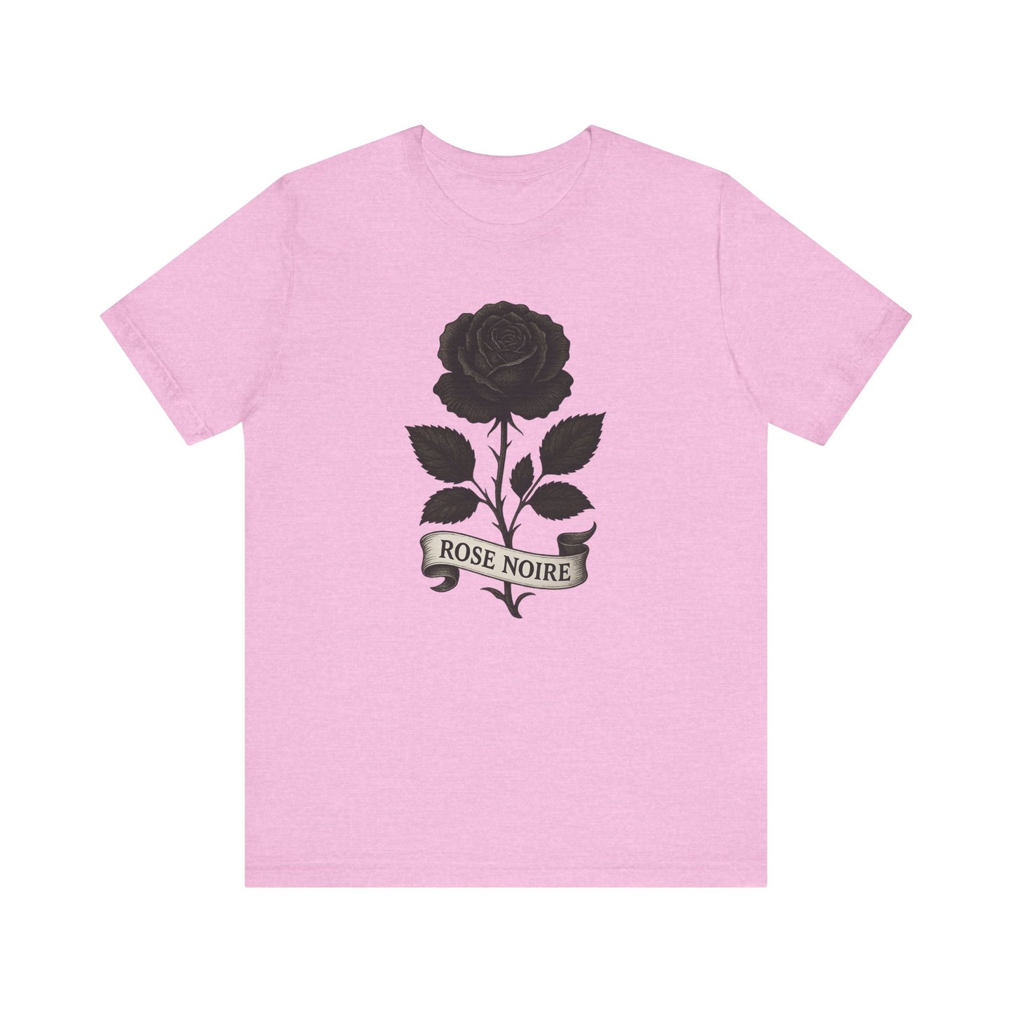 Black rose art jersey short sleeve T