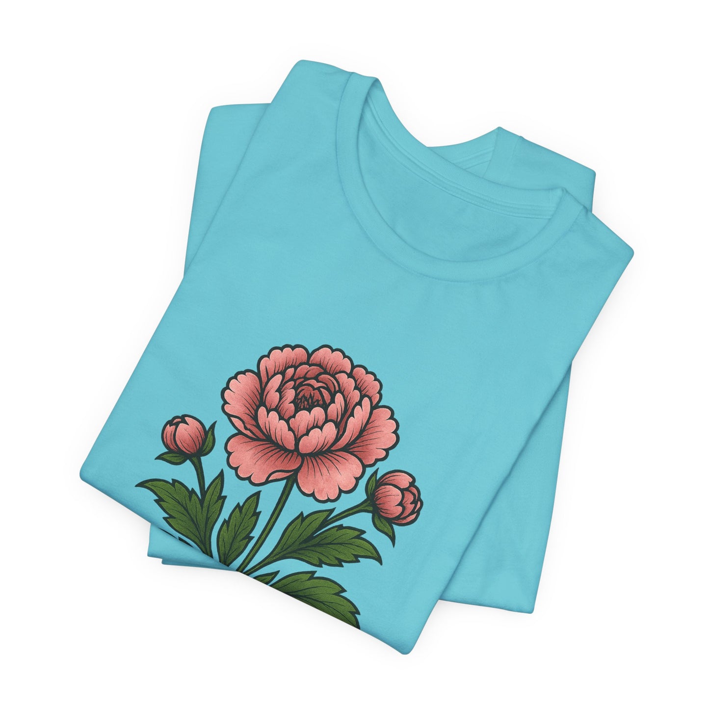 Peony graphic art Short Sleeve T