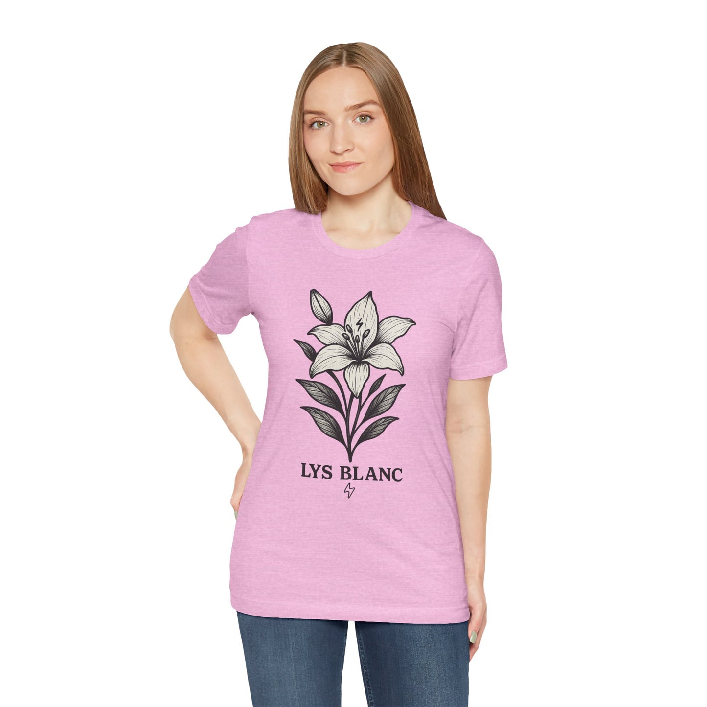 White lily floral short sleeve T 🪄