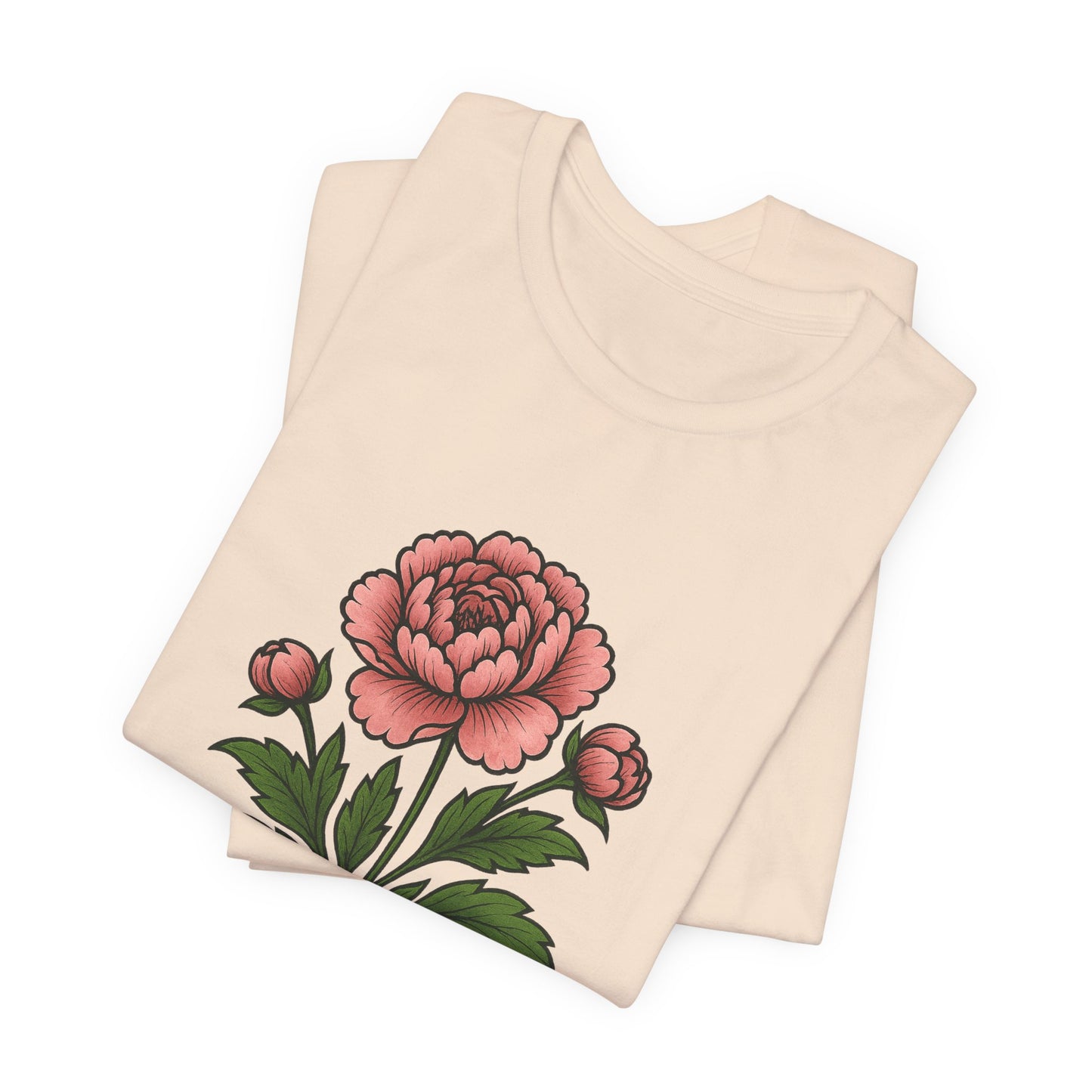 Peony graphic art Short Sleeve T
