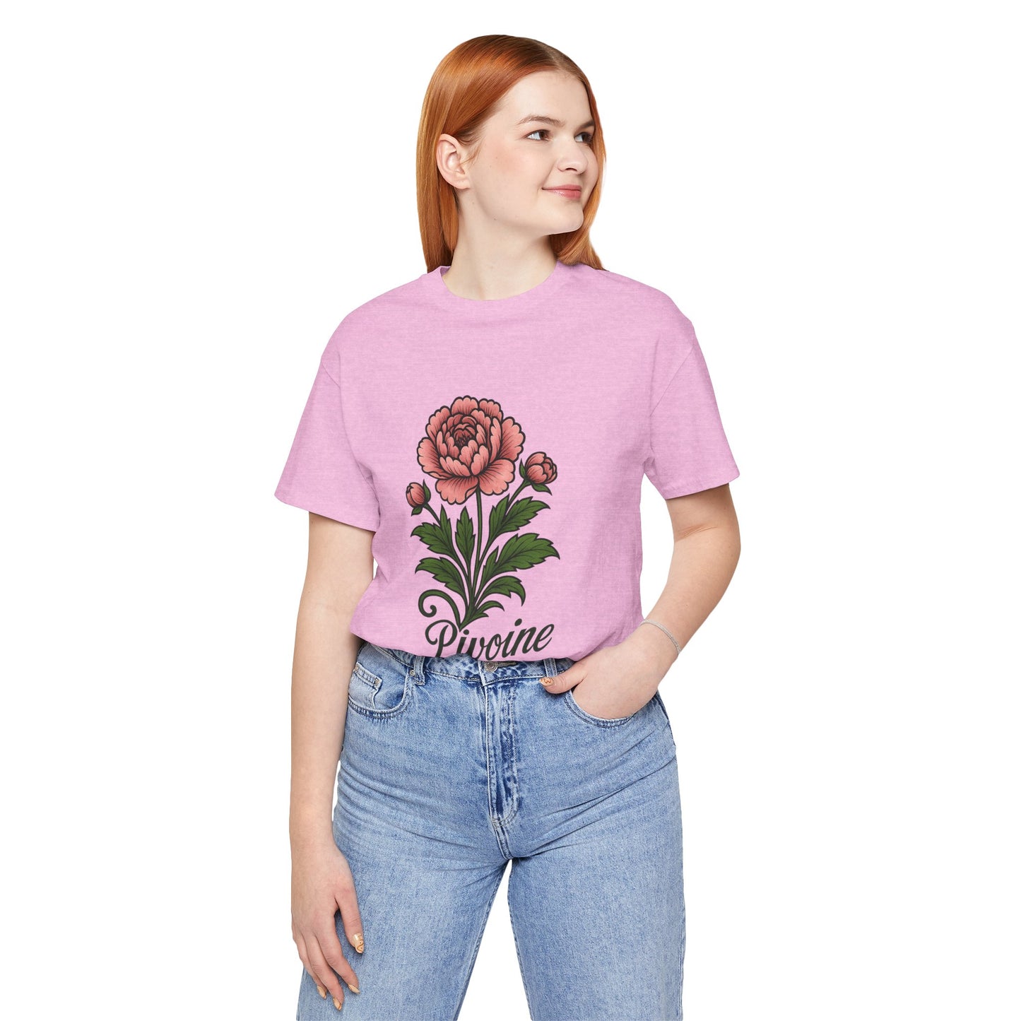 Peony graphic art Short Sleeve T