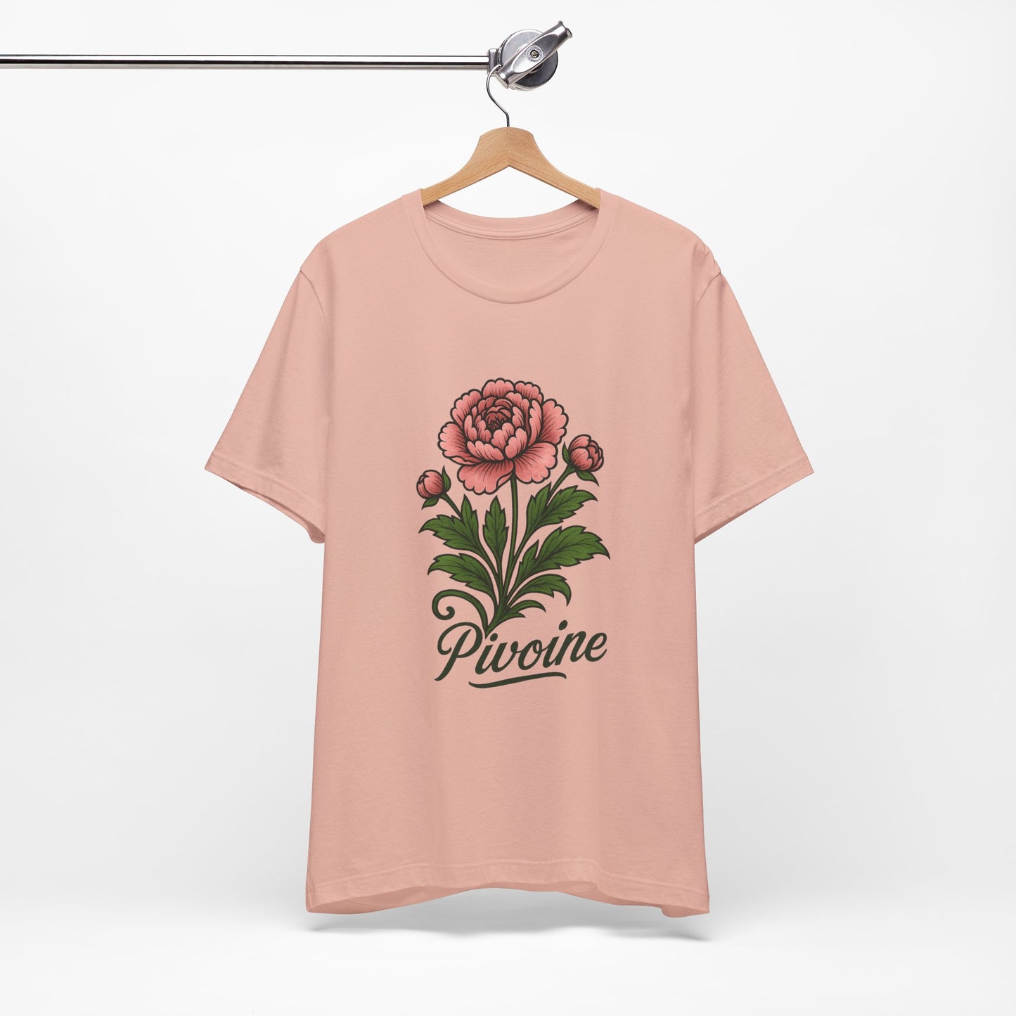 Peony graphic art Short Sleeve T