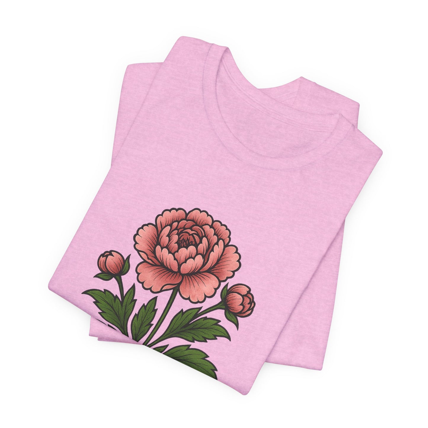 Peony graphic art Short Sleeve T