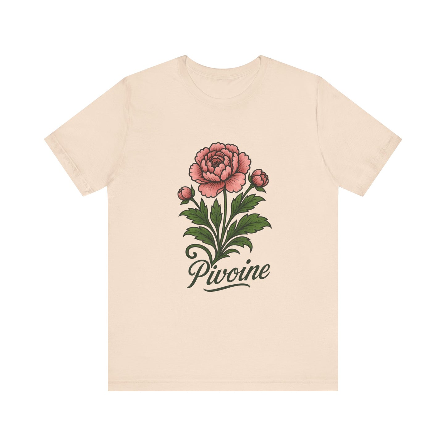 Peony graphic art Short Sleeve T
