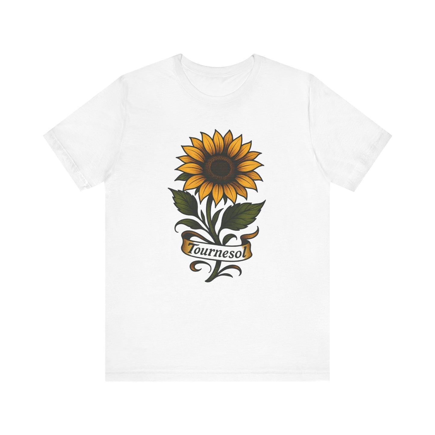 Sunflower art jersey short sleeve T