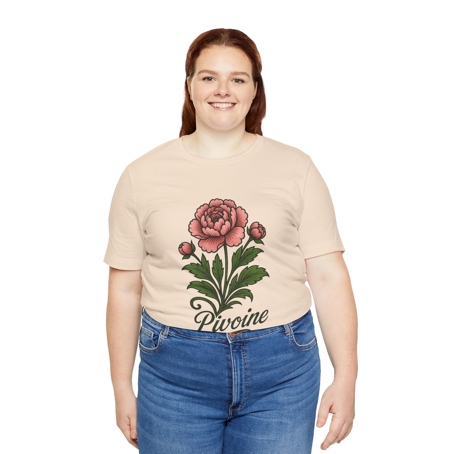 Peony graphic art Short Sleeve T