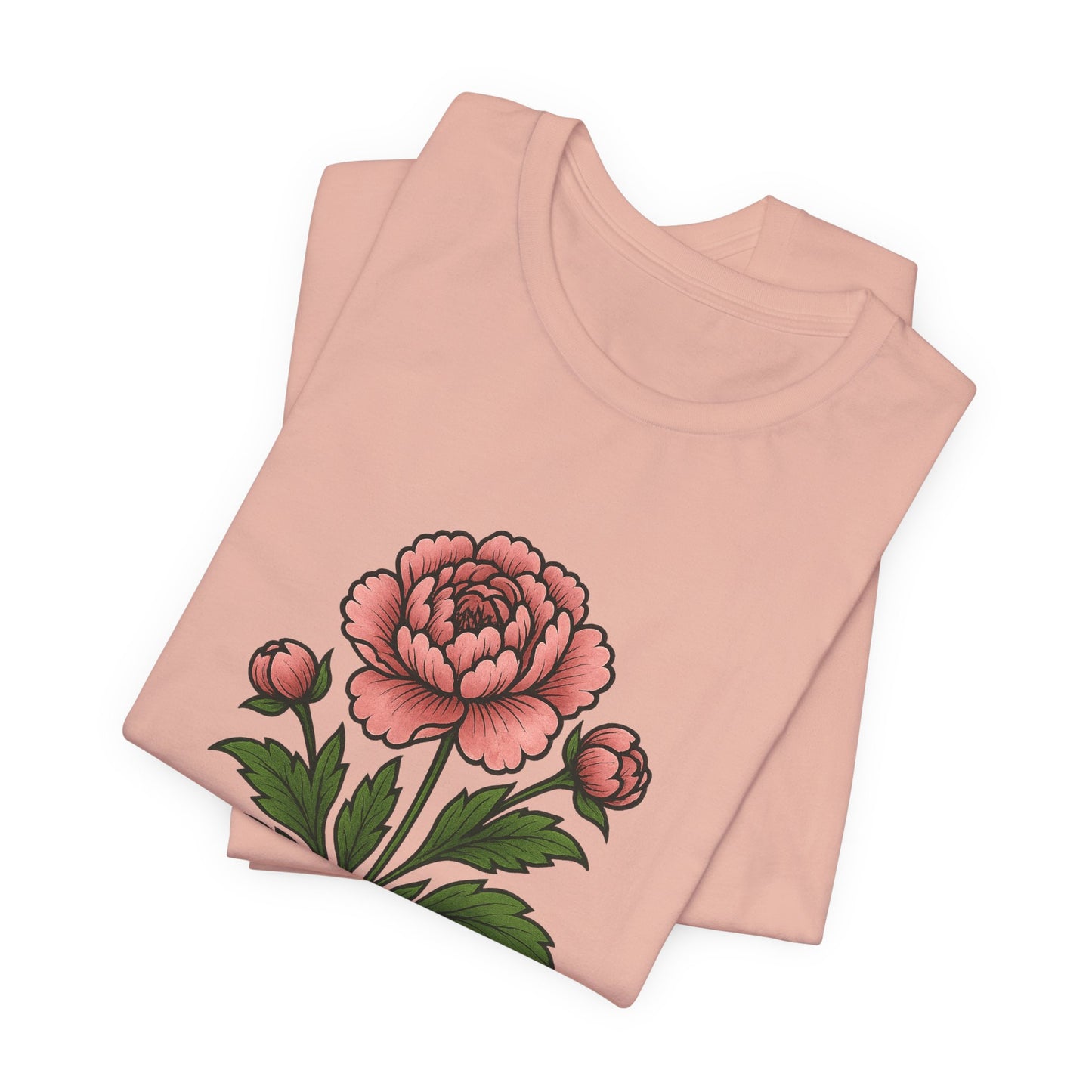 Peony graphic art Short Sleeve T