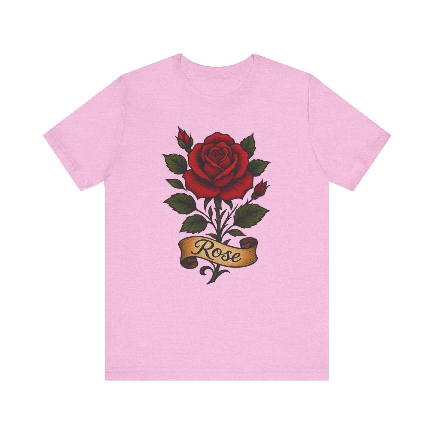 Rose floral jersey short sleeve T