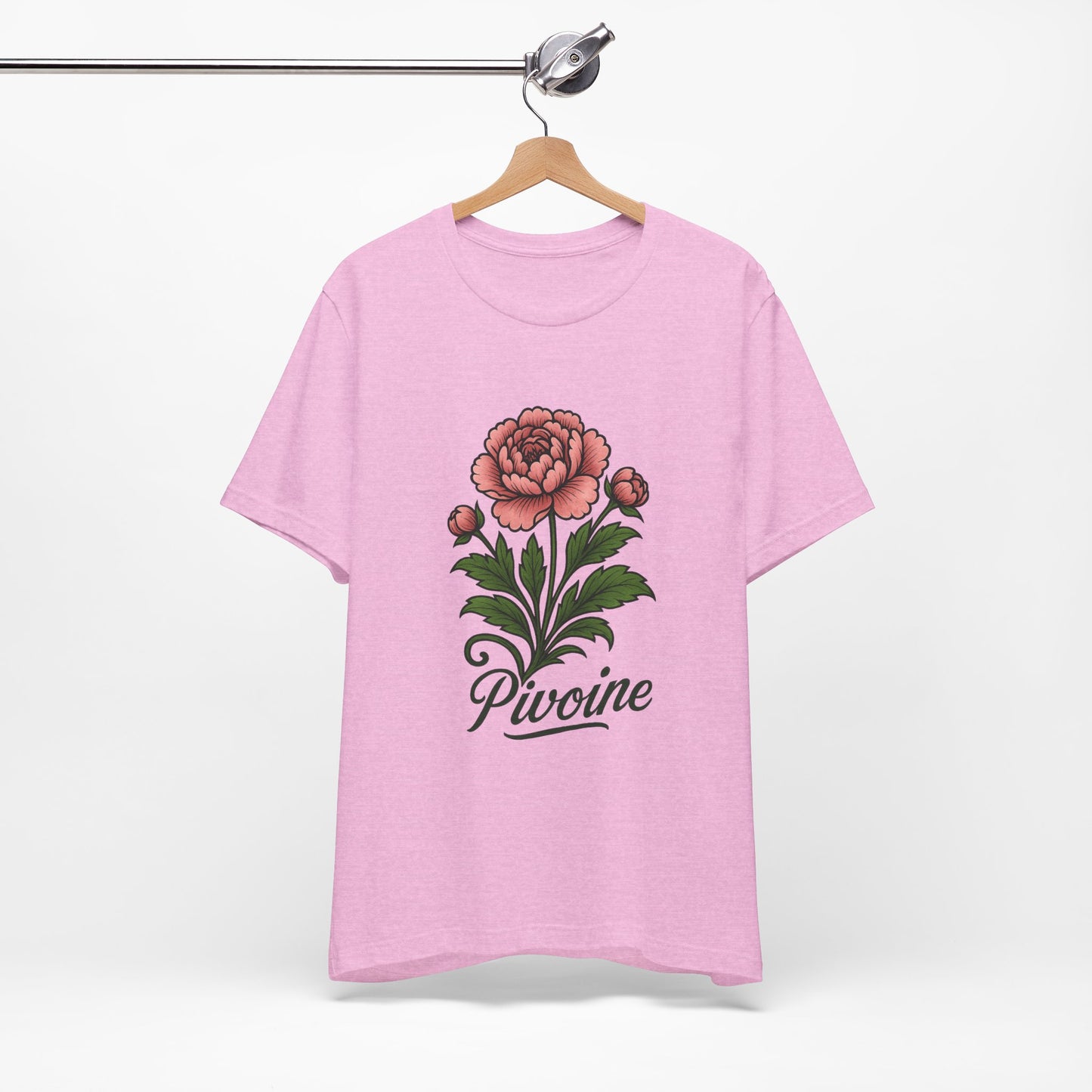 Peony graphic art Short Sleeve T