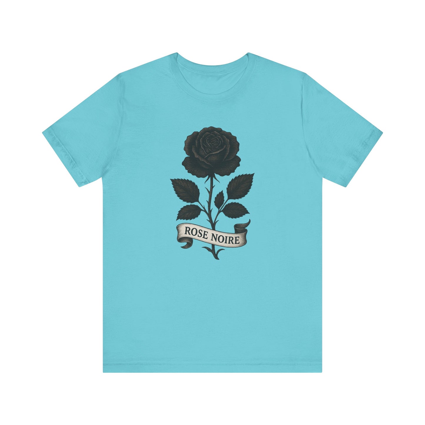 Black rose art jersey short sleeve T