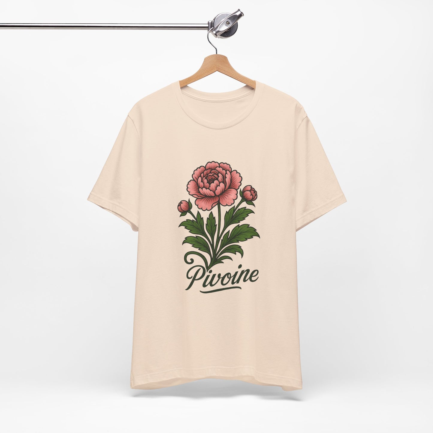 Peony graphic art Short Sleeve T
