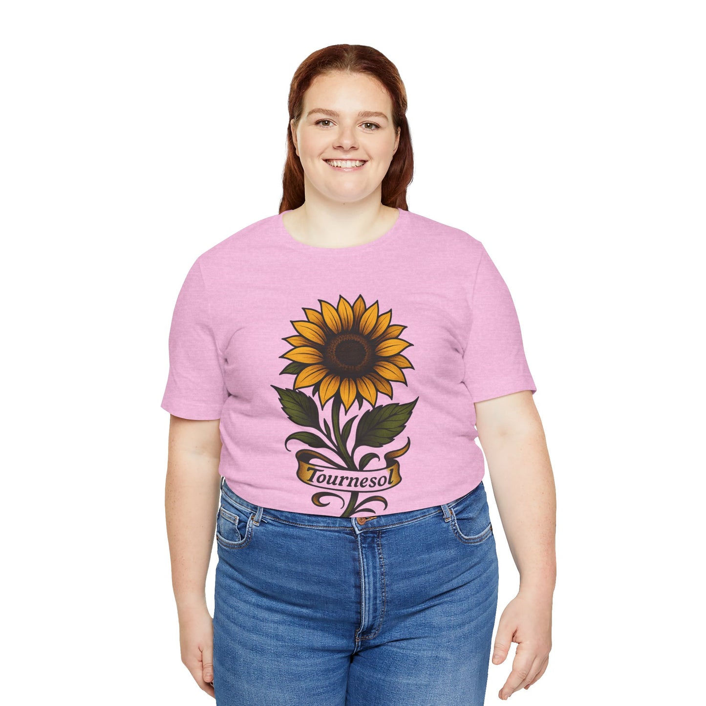 Sunflower art jersey short sleeve T