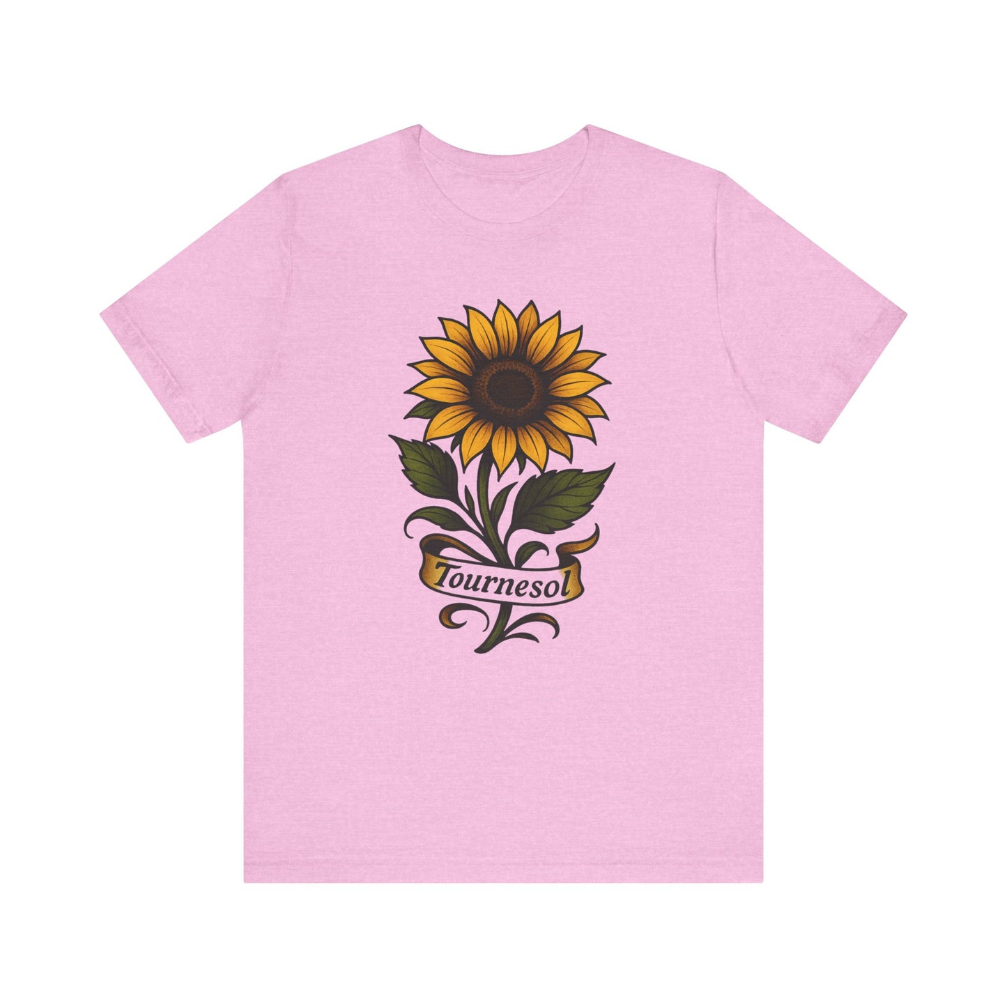 Sunflower art jersey short sleeve T