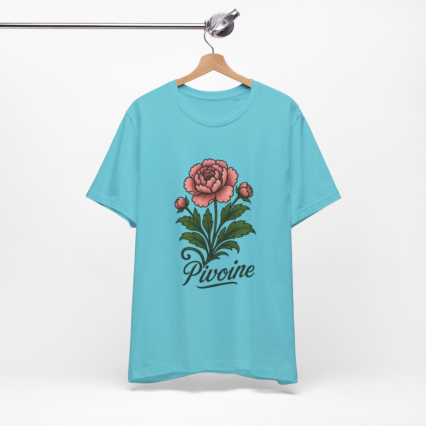 Peony graphic art Short Sleeve T