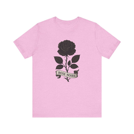 Black rose art jersey short sleeve T