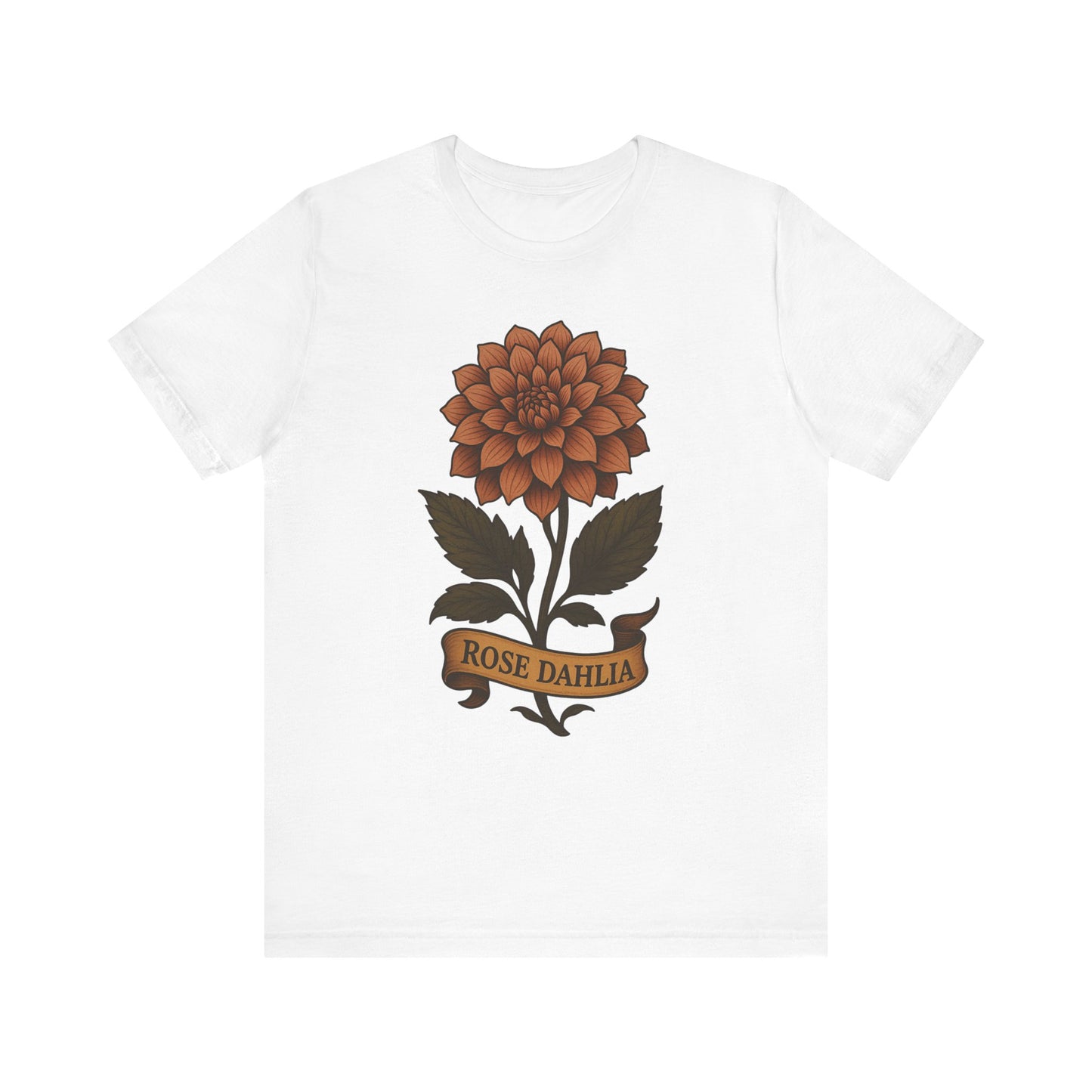 Rose Dahlia art short sleeve T