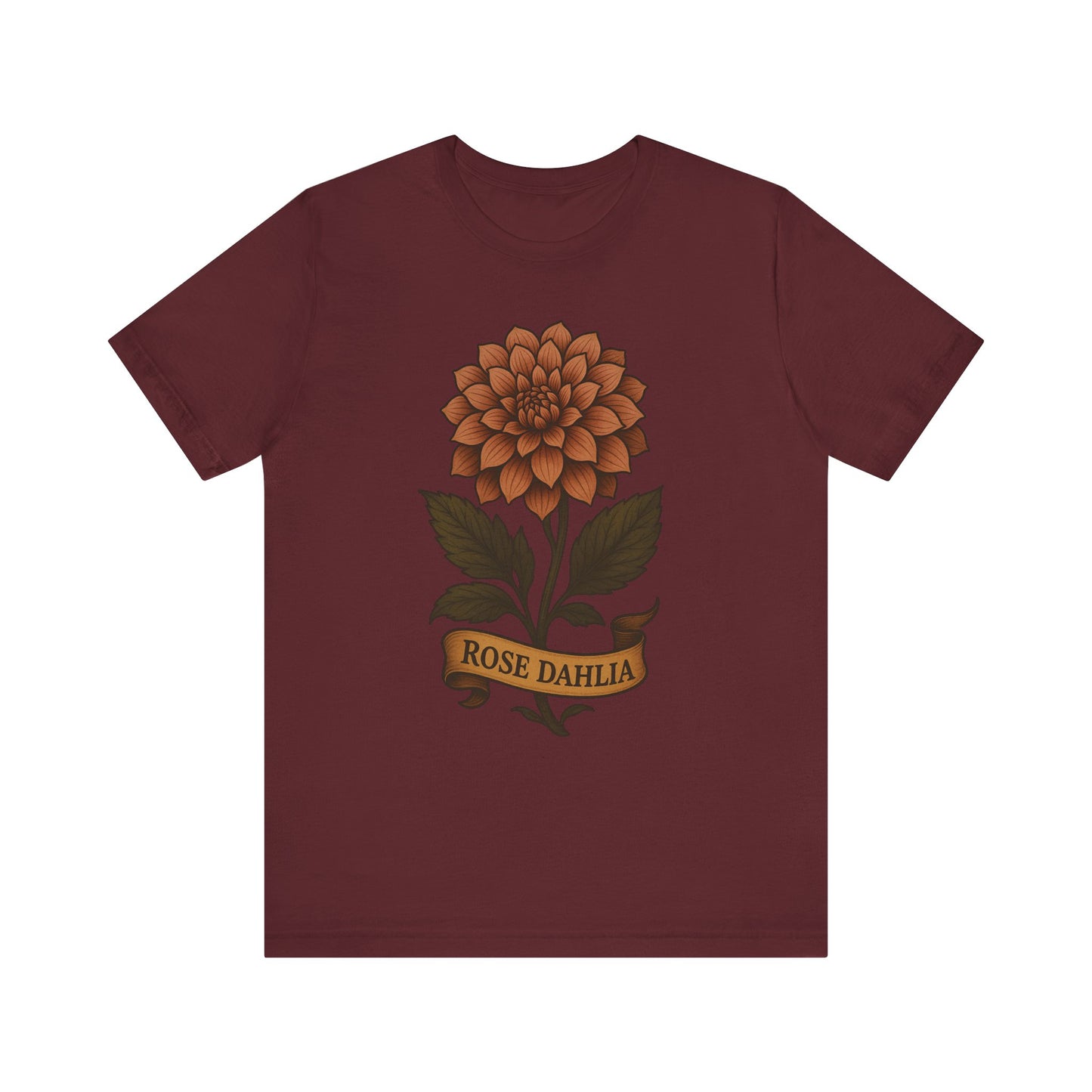 Rose Dahlia art short sleeve T