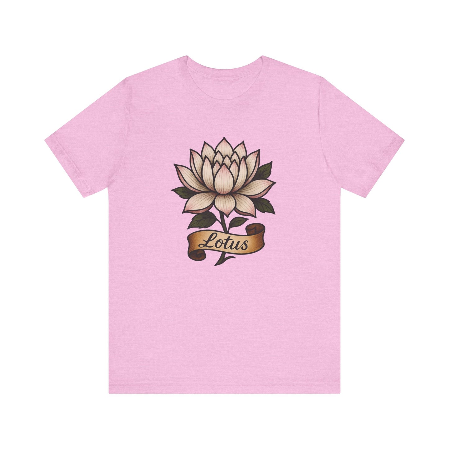 Lotus floral art short sleeve T