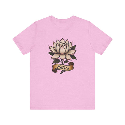 Lotus floral art short sleeve T