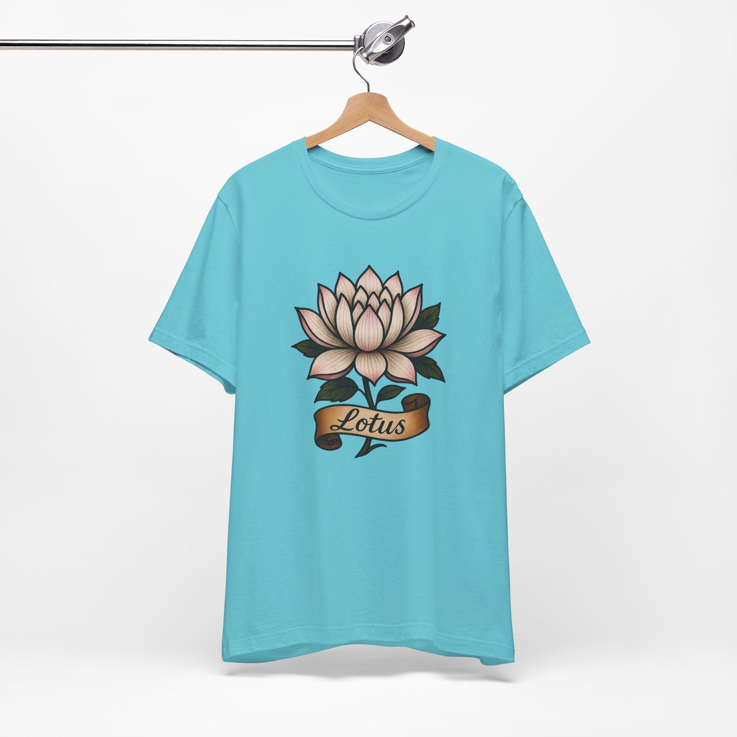 Lotus floral art short sleeve T