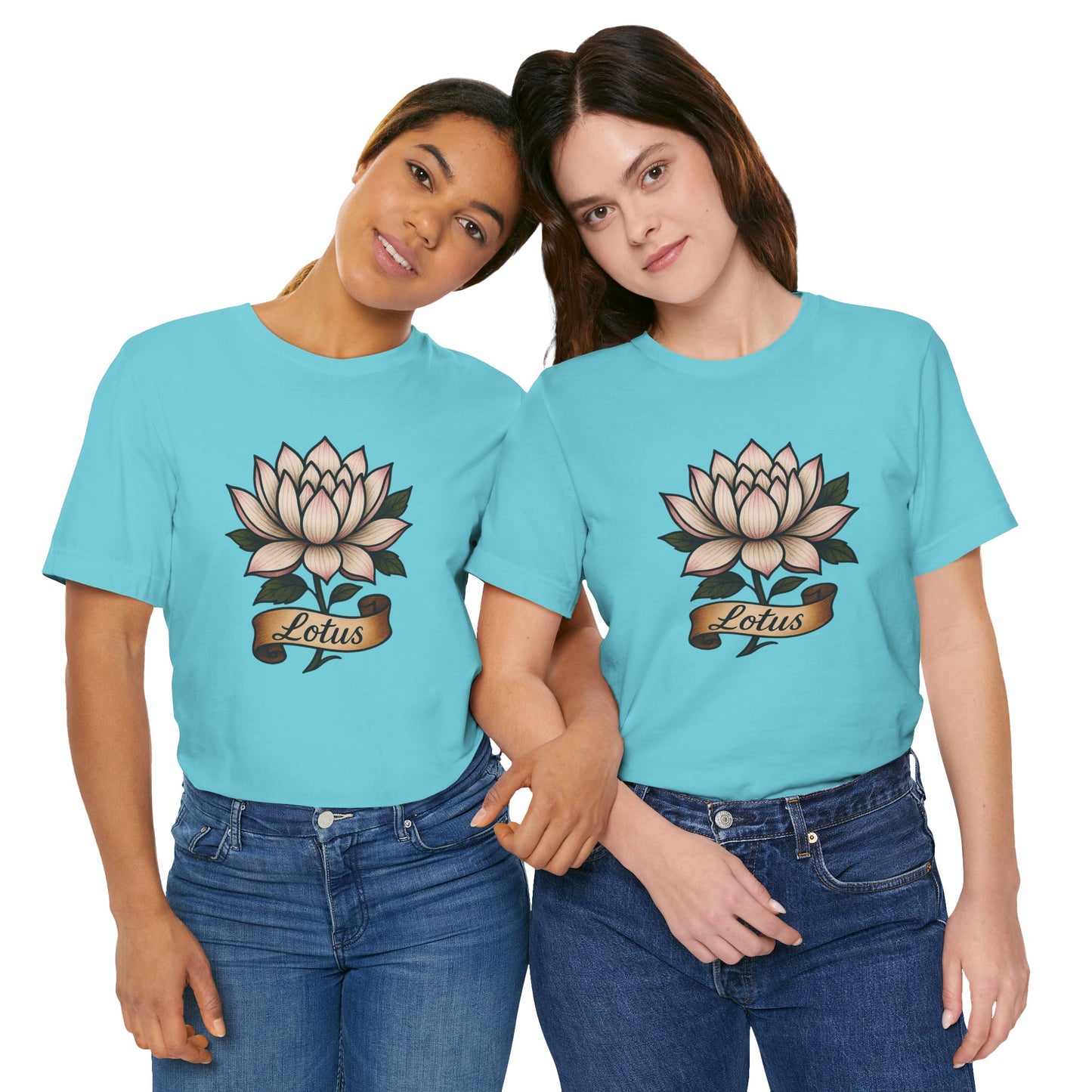 Lotus floral art short sleeve T
