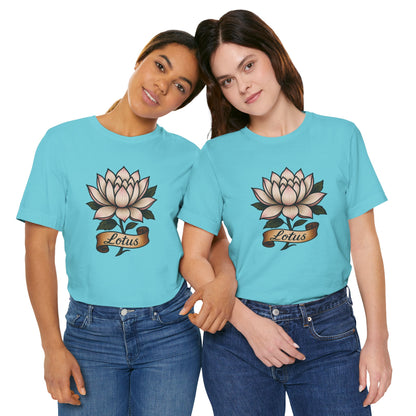 Lotus floral art short sleeve T