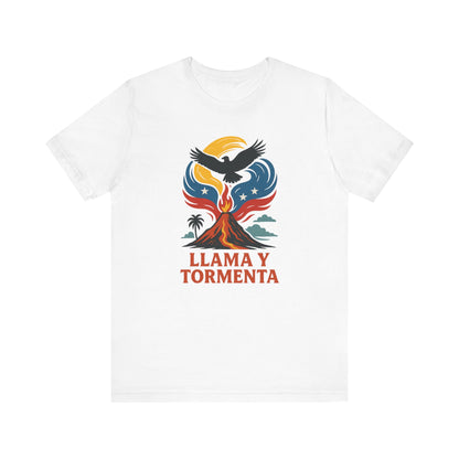 Llama y Tormenta unisex jersey short sleeve T