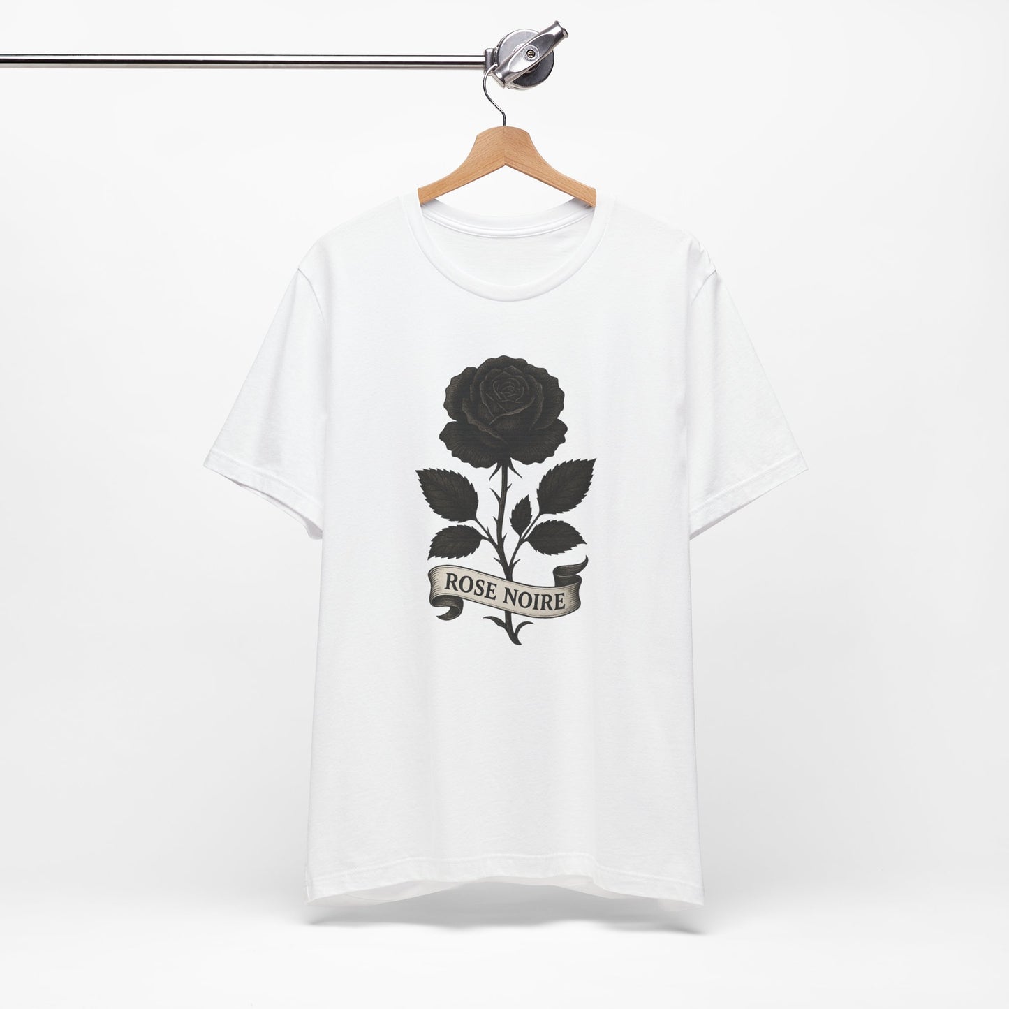 Black rose art jersey short sleeve T
