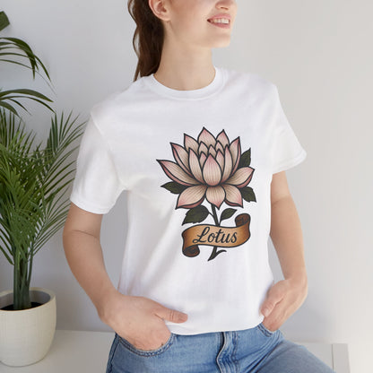 Lotus floral art short sleeve T