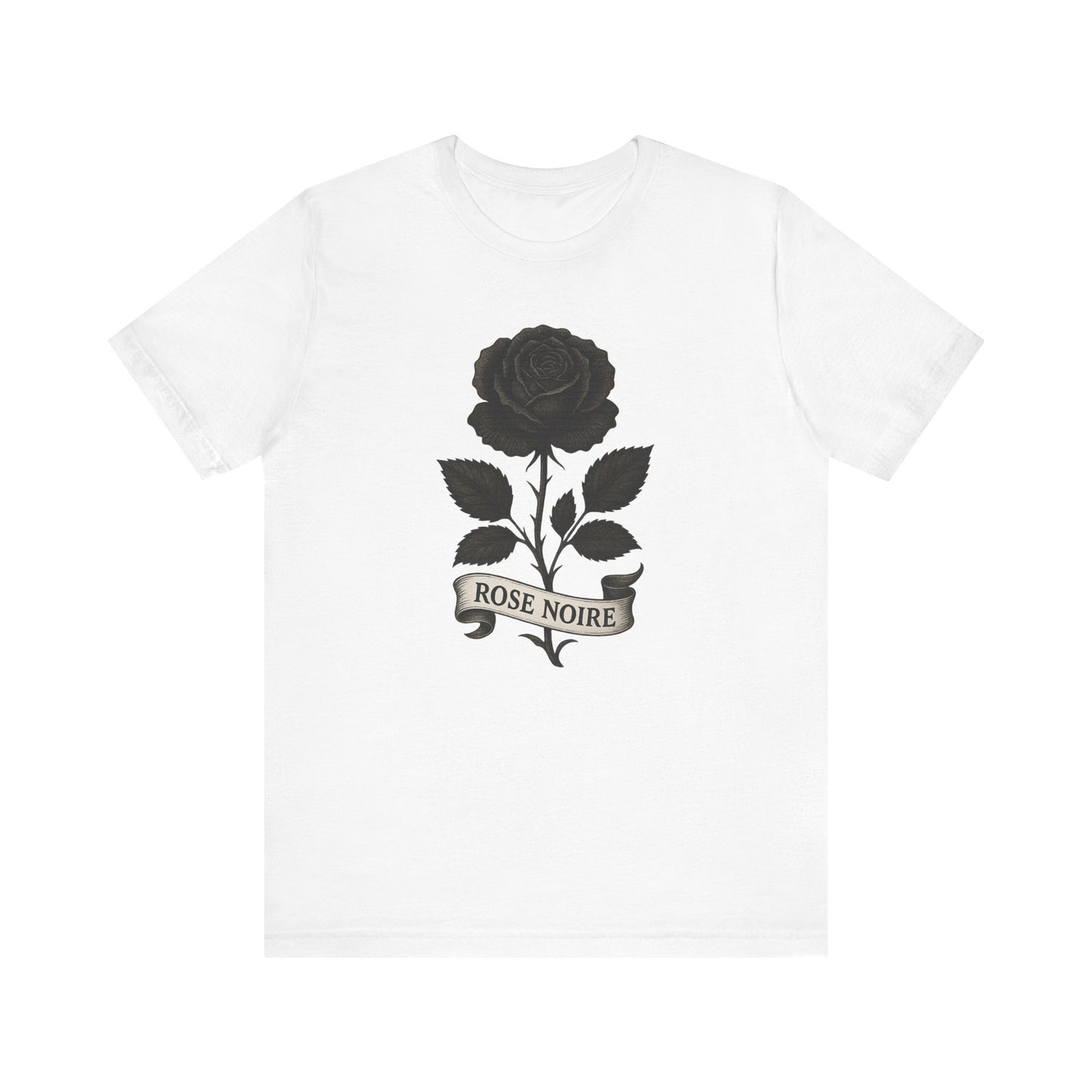 Black rose art jersey short sleeve T