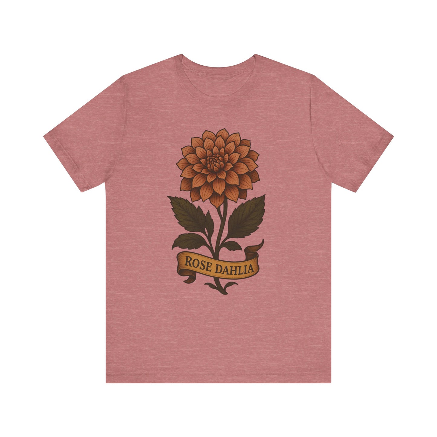 Rose Dahlia art short sleeve T