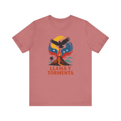 Llama y Tormenta unisex jersey short sleeve T