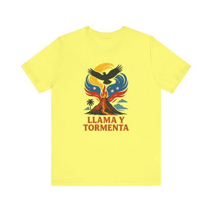 Llama y Tormenta unisex jersey short sleeve T