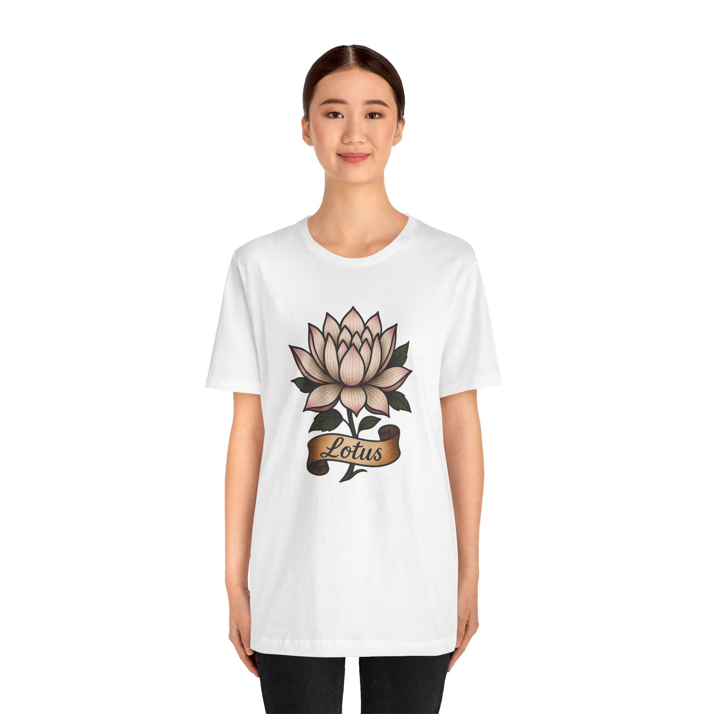 Lotus floral art short sleeve T