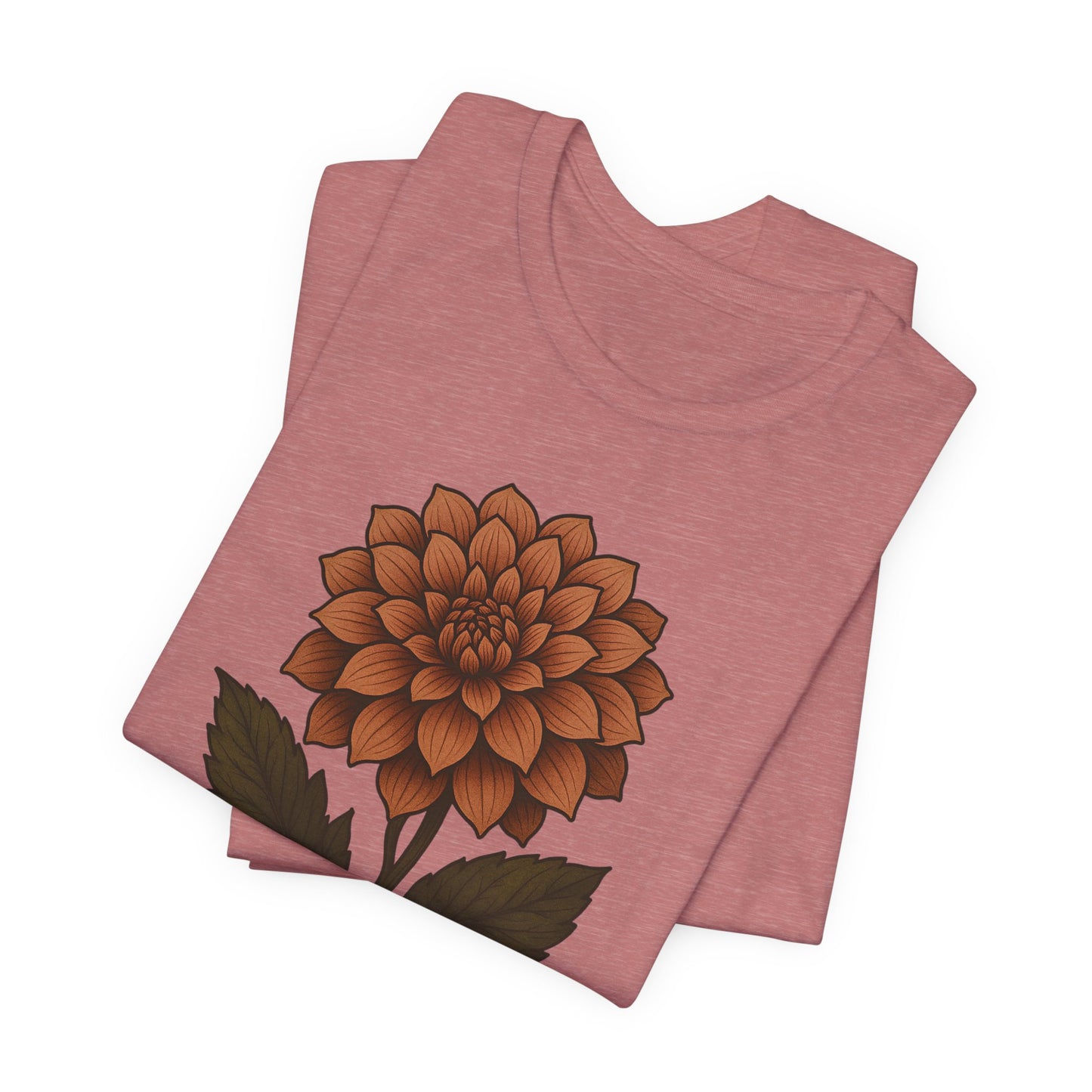 Rose Dahlia art short sleeve T
