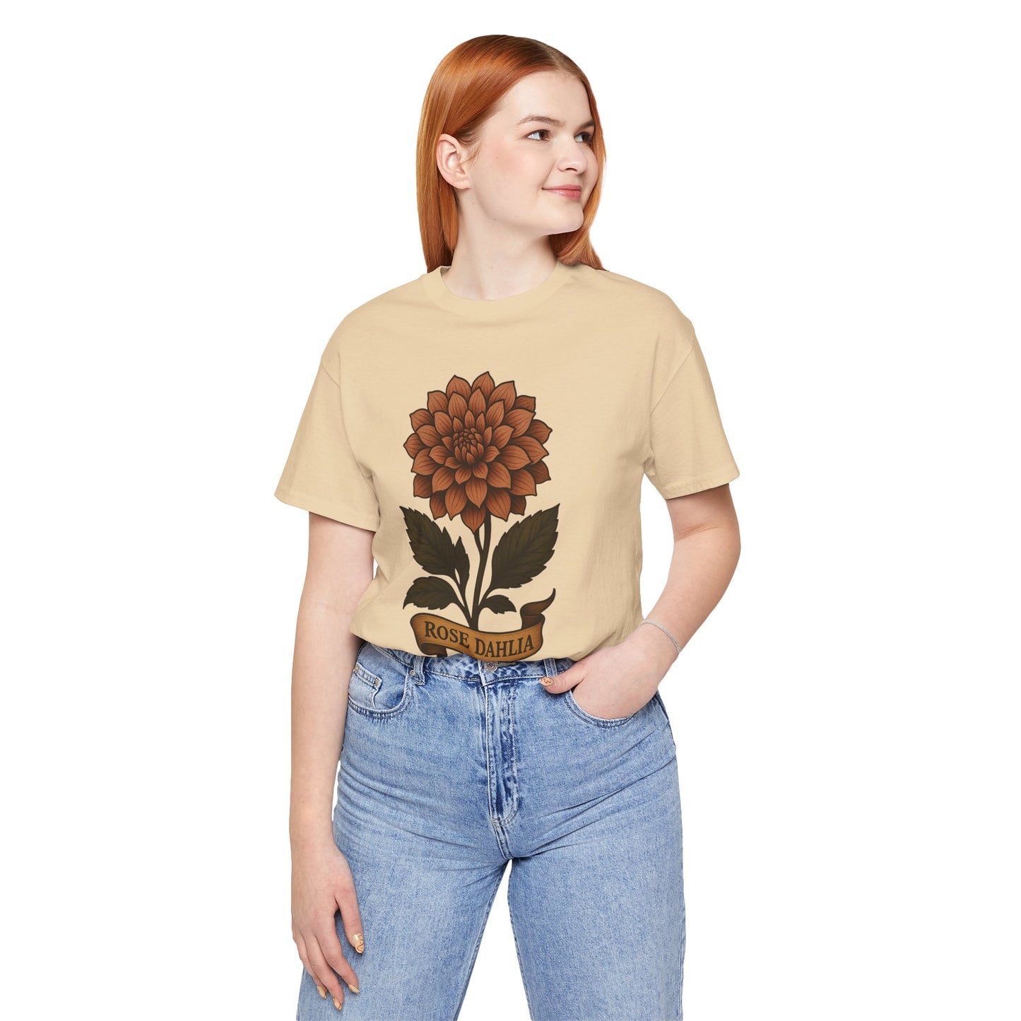 Rose Dahlia art short sleeve T