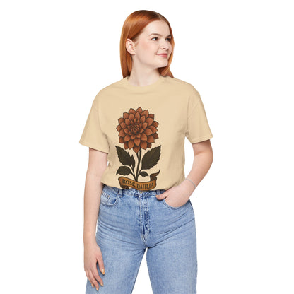 Rose Dahlia art short sleeve T