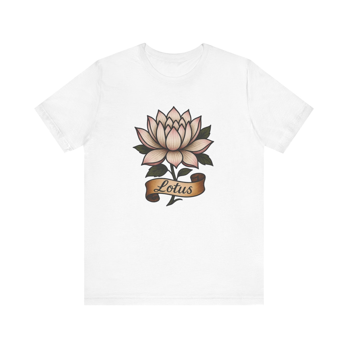Lotus floral art short sleeve T