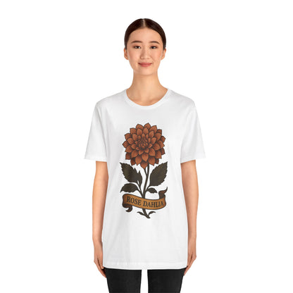 Rose Dahlia art short sleeve T