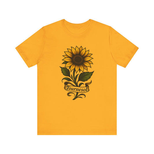Sunflower art jersey short sleeve T