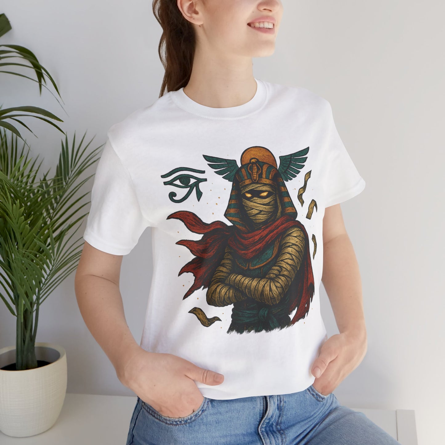 Mystical Egyptian graphic jersey short sleeve T