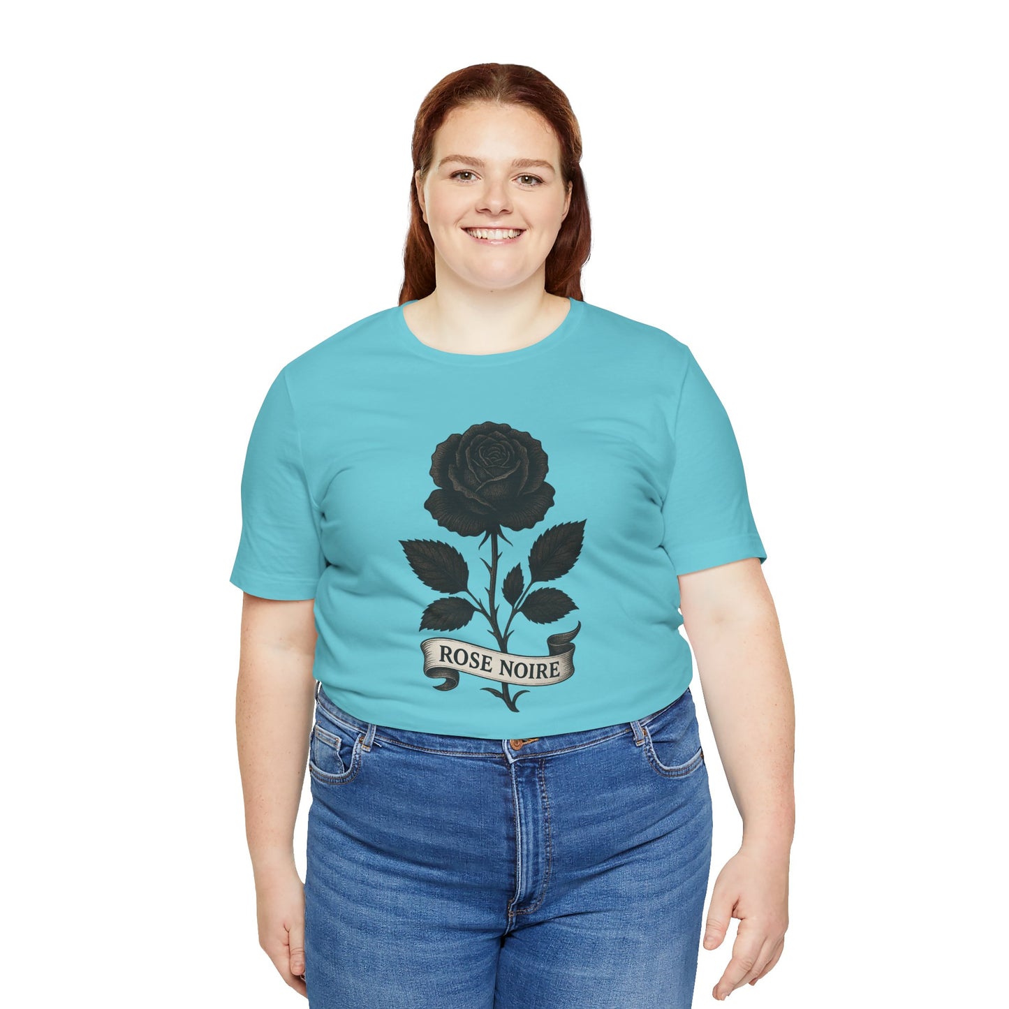 Black rose art jersey short sleeve T