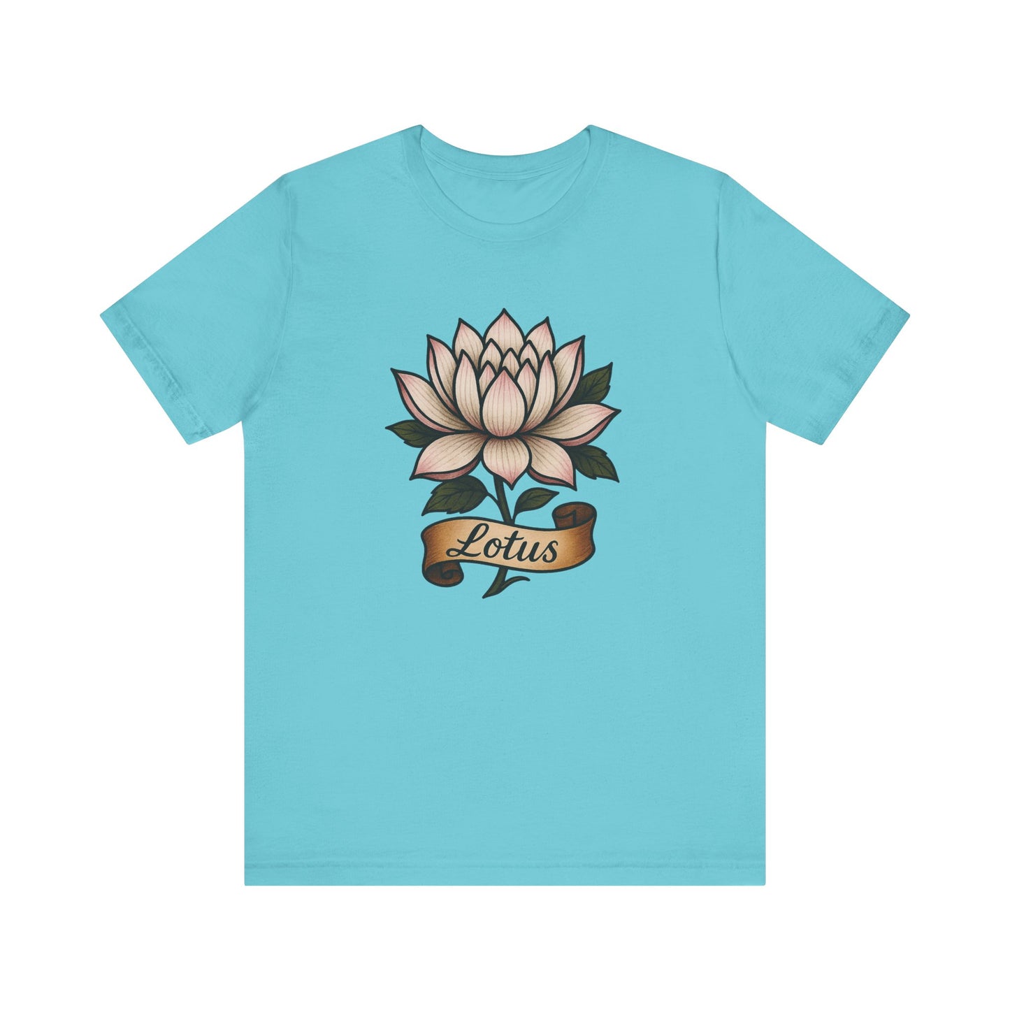 Lotus floral art short sleeve T