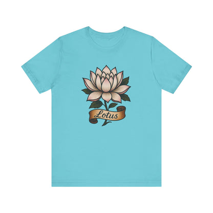 Lotus floral art short sleeve T