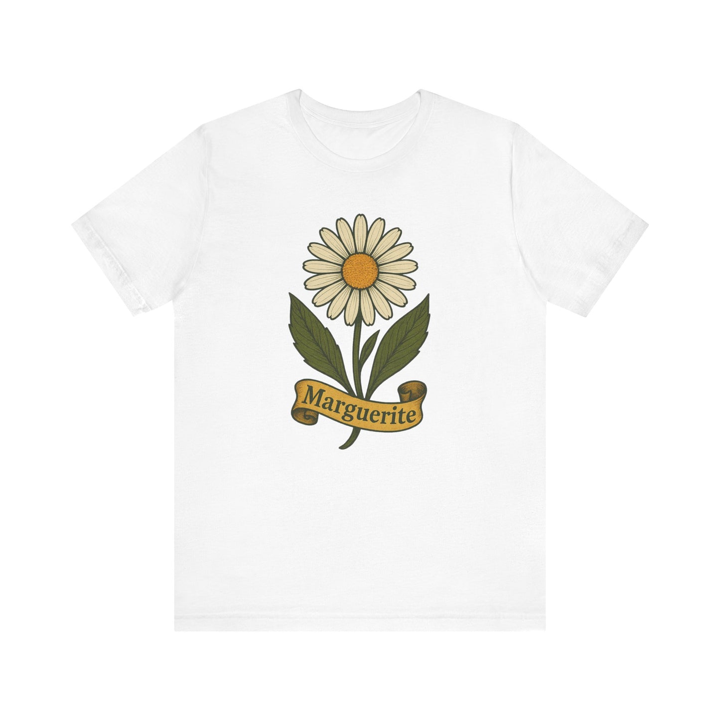 Marguerite floral art jersey short sleeve t